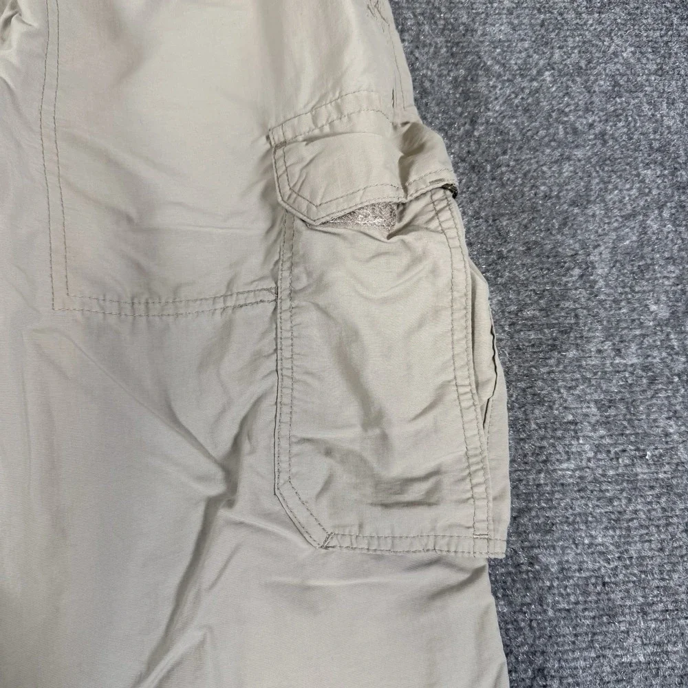 REI Pants Mens Large (Fits 30x31) Tan Beige Cargo Nylon UPF‎ 50+ Hiking Outdoors
